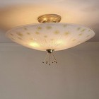 856c Vintage 50 s 60s Ceiling Light Lamp Glass Fixture Atomic Mcm Sputnik Chair