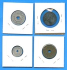 Lot Of 4 Assorted Sales Tax Tokens Missouri  Utah  Washington State