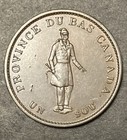 1837 Lower Canada City Bank Half Penny Token Br-521  Lc-9c1