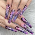 Handmade False Nail  Hippocampal  French Coffin Long Press On Nails For Manicure
