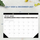 2026-2027 Desk Calendar - 18 Month Desk 2026-2027 Desk Calendar 12  X 17  Black