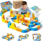 Electric Train Set For Kids 3 4 5 6 7 8 9  172pcs 3d Racer Magnetic Track   Flex