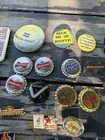 Vtg Lot Budweiser Beer Bottlecap Brewery Advertising Funny Movie Pinback Buttons