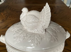 American Atelier Athena Handled Tureen With Figural Turkey Lid 12 1 2  Long