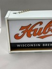 Vintage 1960s Huber Premium Beer Lighted Clock Sign 25 5  Wisconsin Works