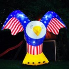 7ft Wide Inflatable Patriotic Independence Day 4th July  Flag Eagle 21027