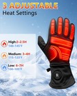 Rechargeable Heated Winter Gloves  thin   Unisex Warm  Medium-large  Black 