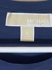 Michael Kors Women   s Top Laced Grommet Size Medium Navy Short Sleeve