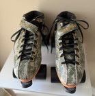 Riedell R3 Quad Roller Skates Digital Camo Orange Wheels Men   s Size 11  og Box 