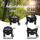 Wagon Stroller For 2 Kids With Adjustable Handle And Canopy kids Tray cup Holder