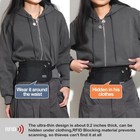 Money Belt - Passport Holder Secure Hidden Travel Wallet With Rfid Blocking     