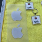 Apple Computer Keychain Vtg Mac Os Smile Face Rainbow Acrylic Promo Advertising