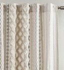Two Panels Pair Ink ivy Imani 100  Cotton Window Panel Curtains  50  X 84  New