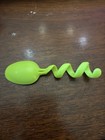 Vintage 1995 Trix Cereal Finger Spoon Yellow Neon Spiral Handle 