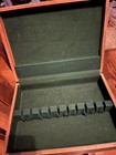 Walnut Wood Flatware Chest With Green Interior  12 Compartments