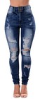 High Waisted Ripped Skinny Jeans For Women  Stretch Denim  Casual Fashion Pants