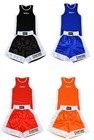 Kids Boxing Shorts   Top Set 2 Pieces High Quality Satin Fabric Thai Kick Mma