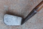 Antique Vintage Smooth Face Rickinson Hickory Wood Shaft Golf Club Lofted Mashie