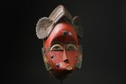 Antique African Mask Baule Folk Art Wall Hanging Masks For Home Decor -8406