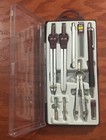 Metal Geometry Kit Set  Math Compass And Protractors Drawing Tool-open Item new 