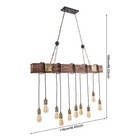 Industrial Retro Loft Wooden Beam Ceiling Lamp Pendant Light Chandelier Vintage