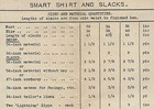 1940s Ww2 Vintage Sewing Pattern B34 Pants-trousers-slacks Shirt  1364 