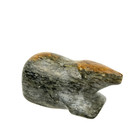 Inuit Hand Carved Stone Bear Fetish Figurine 3  Signed Soapstone