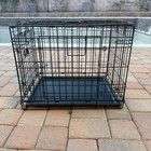 Top Paw 24  Double Door Folding Animal Crate Small Dog Cat Metal Plastic Tray