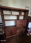 Vintage Danish Walnut Wall Unit Bookshelf Desk Mid Century Modern Original Owner