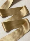 Latte Brown 100  Pure Silk Double Faced Satin Ribbon - 50mm 2  Made In Japan