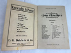 Songs Of Long Ago Antique Baldwin Sheet Music Booklet  C 1905  c  1900 Piano Co
