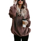 Women Winter Warm Fluffy Sweater Tops Hoodie Sweatshirt Hooded Pullover Jumper
