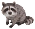 Sitting Raccoon Statue Home Garden Decor Resin Yard Porch Flowerbed Display