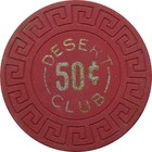 Desert Club Casino Gerlach Nevada 50 Cent Chip 1966