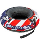Heavy-duty Inflatable Snow Tube 46    - Durable Snow Sled  Pvc Bottom  Foam Handle