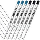 Parker Compatible Gel Ink Ballpoint Refills 12 Pack 0 7mm Medium Point- 6 Bla   