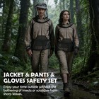 Unisex Mosquito Suit Net Bug Mesh Pant   Jacket With Hood For Outdoor Protection