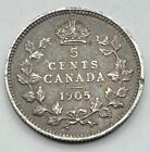 1905 Canada Silver  925 5 Cents - Canadian Coin - Free Shipping