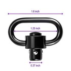 2pcs Heavy Duty Flush Push Button Quick Detach 1 25  Rifle Qd Sling Swivel Mount