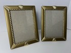 5x7 Vintage Plastic Gold Plated Engraved Shell Picture Photo Frame Set Of 2