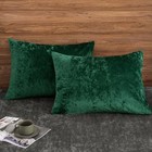  Truly Velvet Pillowcases Standard Size  No 26  X 20   pack Of 2  Emerald Green