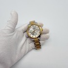 Akribos Xxiv Chronograph Men Watch 37mm Two Tone Stainless Steel Band Newbattery