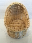 Wicker Moses Basket Baby Bassinet Carry Basket W  Handles Hooded End Beige