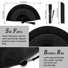 Small Folding Hand Fan - Chinese Japanese Vintage Bamboo Silk Fans - For Danc   