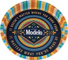 Official Modelo Round Beverage Tray In Multicolor - 12 25  X 1 5  Durable Steel