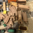 Wooden Train Set Lot Used