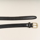 Vintage Black Leather Belt Mens Sz 36 Brass Buckle Hand Crafted