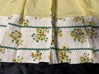  2 Vintage Yellow White Flowers Kitchen Half Apron Handmade 1950 s   1960 s