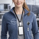 2 Pack Black Metal Retractable Id Badge Holder Reel Clip Lanyard Heavy Duty