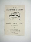 Damn Yankees Lester Rawlins Patty Karr Stan Page Playhouse Stars 1958 Flyer